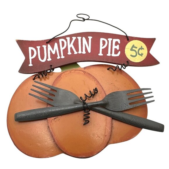 Pumpkin Pie & Fall Welcome Decor Lot of 3 Amish Country Sign - Picture 3 of 5